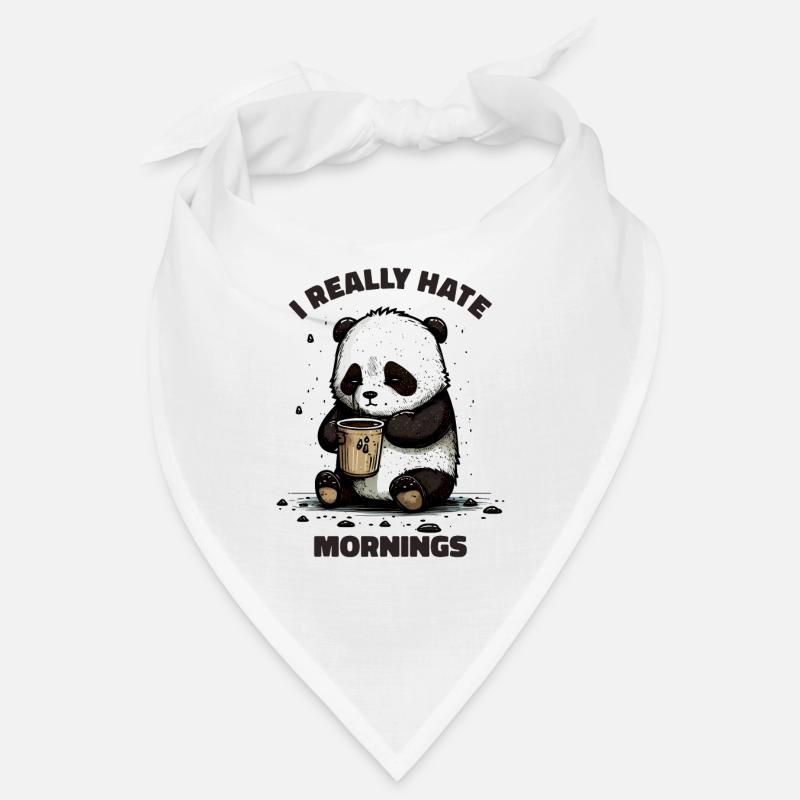 I Reaklly Hate Mornings Panda Bear Bandana