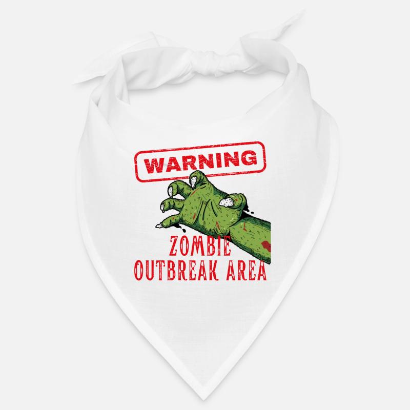 Warning Zombie Outbreak Area Brain Eater Bandana