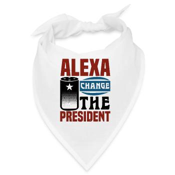 ALEXA WECHSELT DEN PRÄSIDENTEN - Bandana - Weiß - Vorne