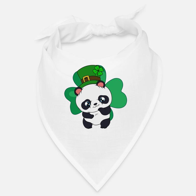 St. Patrick's Day Panda with St. Patrick's Hat Bandana