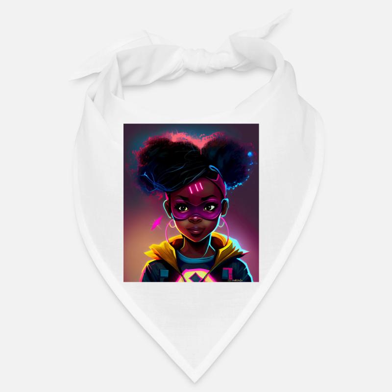 Futuristic heroine with neon power Bandana