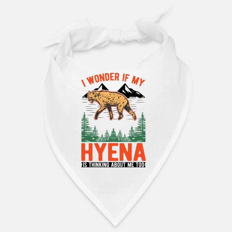 Hyäne Geschenk Erdwolf Hyena - Bandana - Weiß