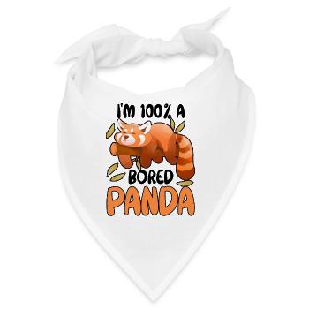 Roter Panda Gelangweilt Niedliches Tier Faulenzer - Bandana - Weiß - Vorne