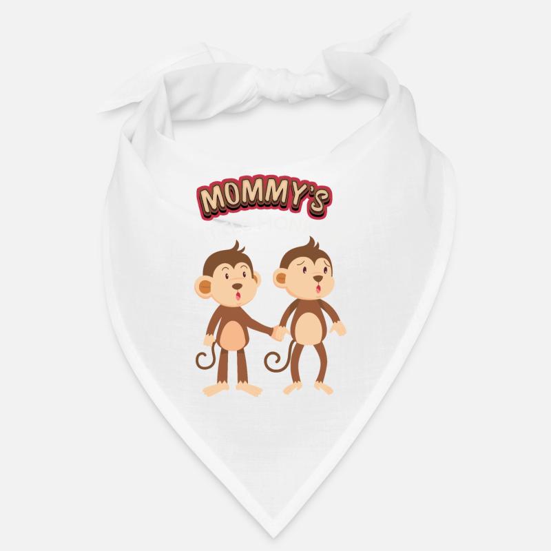 Trois petits singes de dessins animés, petits singes, disant Bandana