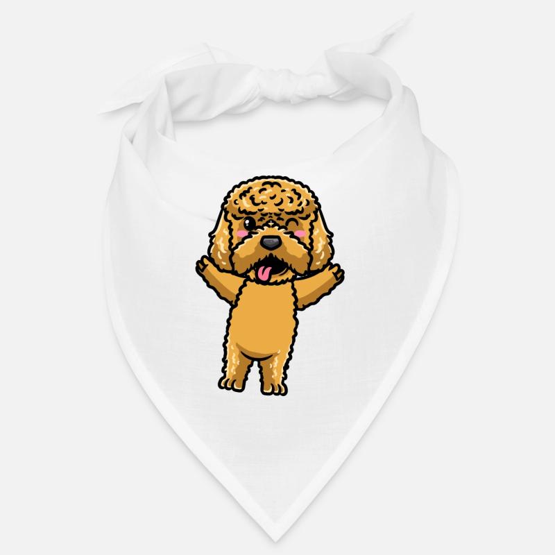Kawaii Cockapoo Dog Emoticon Bandana