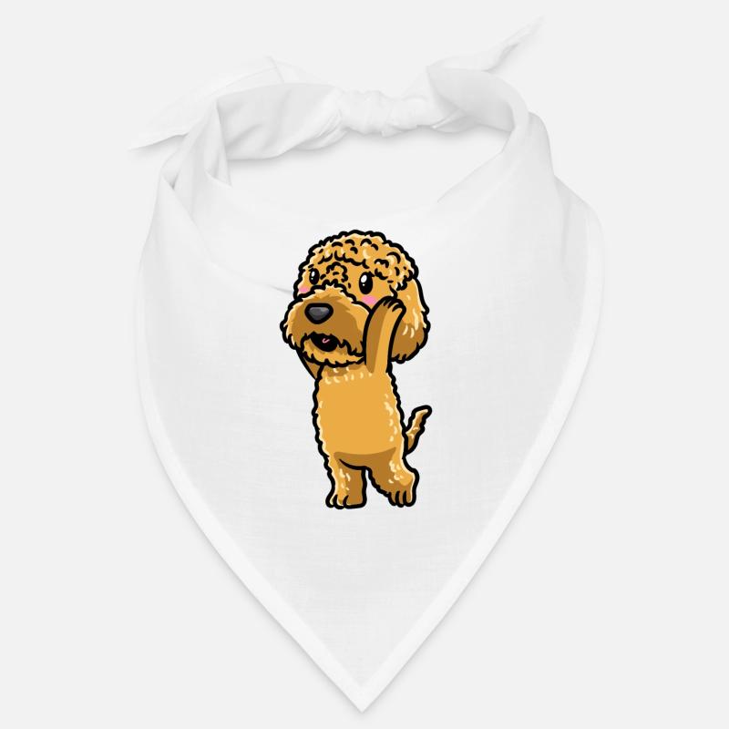Kawaii Cockapoo Dog Emoticon Bandana