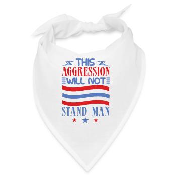 DIESE AGGRESSION WIRD DEN MENSCHEN NICHT ERTRAGEN - Bandana - Weiß - Vorne