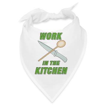 WORK IN THE KITCHEN - Bandana - Weiß - Vorne