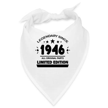 1946 - Jahrgang 1946 - Bandana - Weiß - Vorne