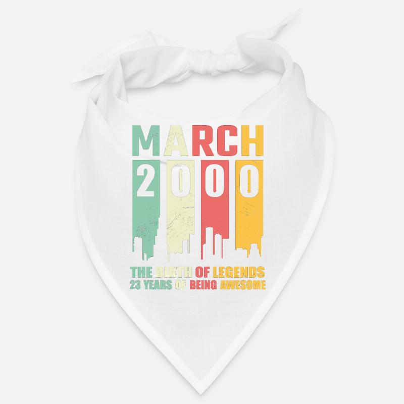 23e anniversaire Mars Né en 2000 Idée cadeau Bandana