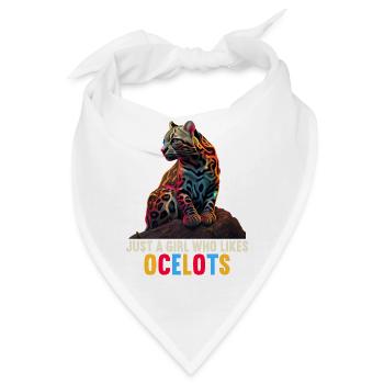 just a boy girl who loves Ocelots Ocelot Ozelot - Bandana - Weiß - Vorne