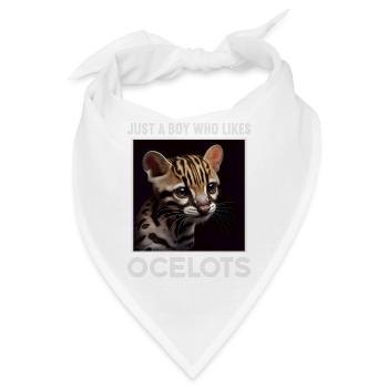 just a boy girl who loves Ocelots Ocelot Ozelot - Bandana - Weiß - Vorne