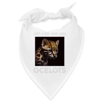 just a boy girl who loves Ocelots Ocelot Ozelot - Bandana - Weiß - Vorne