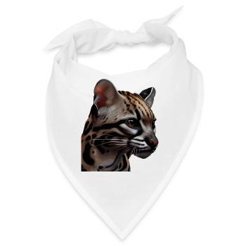 just a boy girl who loves Ocelots Ocelot Ozelot - Bandana - Weiß - Vorne