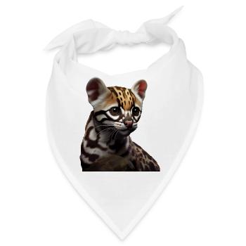 just a boy girl who loves Ocelots Ocelot Ozelot - Bandana - Weiß - Vorne