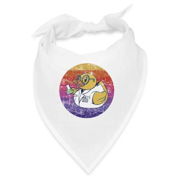 Badeente Wissenschaftler Retro - Bandana - Weiß - Vorne
