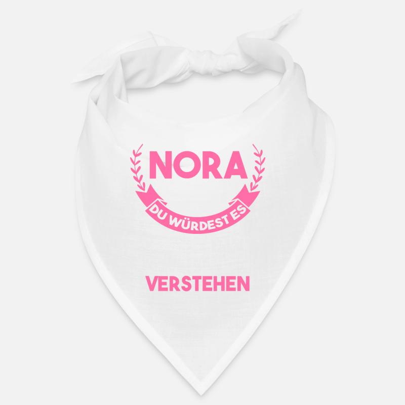 Name Nora - Bandana - Weiß