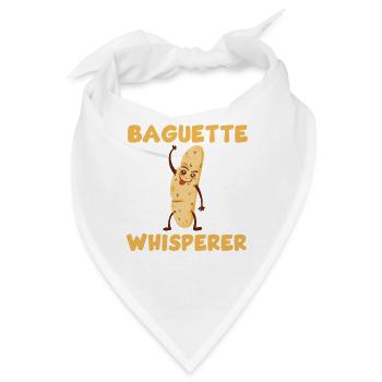 Baguette Flüsterer - Bandana - Weiß - Vorne