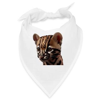 just a boy girl who loves Ocelots Ocelot Ozelot - Bandana - Weiß - Vorne