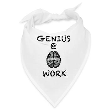Genie bei der Arbeit lustiges literarisches - Bandana - Weiß - Vorne
