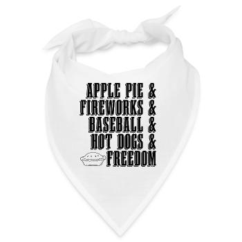 Apple Pie & Fireworks Baking Fruit Apple Pie Lover - Bandana - Weiß - Vorne