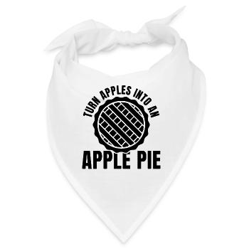 Turn Apples Into Baking Pastries Apple Pie Lover - Bandana - Weiß - Vorne