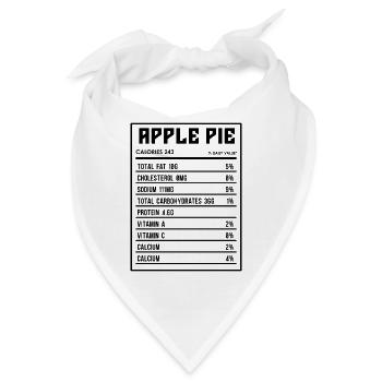 Apple Pie Nutrition Facts Pastries Apple Pie Lover - Bandana - Weiß - Vorne