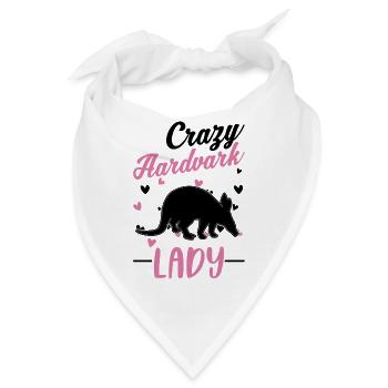 Crazy Aardvark lady Erdferkel Mädchen - Bandana - Weiß - Vorne