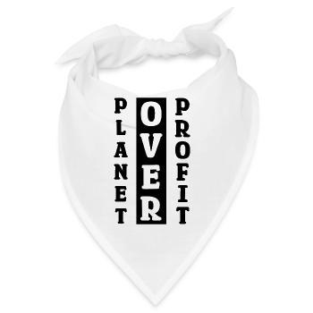 Save Planet Protect Oceans Day Zitat zum Tag der Erde - Bandana - Weiß - Vorne