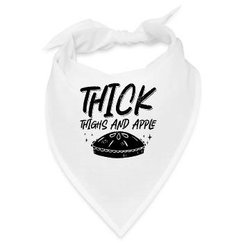 Thick Thighs And Apple Pastries Apple Pie Lover - Bandana - Weiß - Vorne