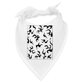 Finnish Goth Aesthetic Gothic Fire Flames Goth - Bandana - Weiß - Vorne
