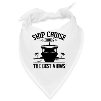 Funny Cruising Kreuzfahrtschiff Kreuzfahrtschiff - Bandana - Weiß - Vorne
