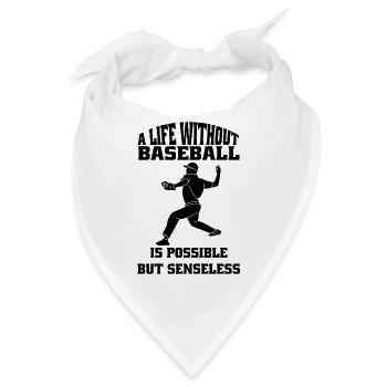 Baseball Baseballspieler Baseballteam Baseballer - Bandana - Weiß - Vorne