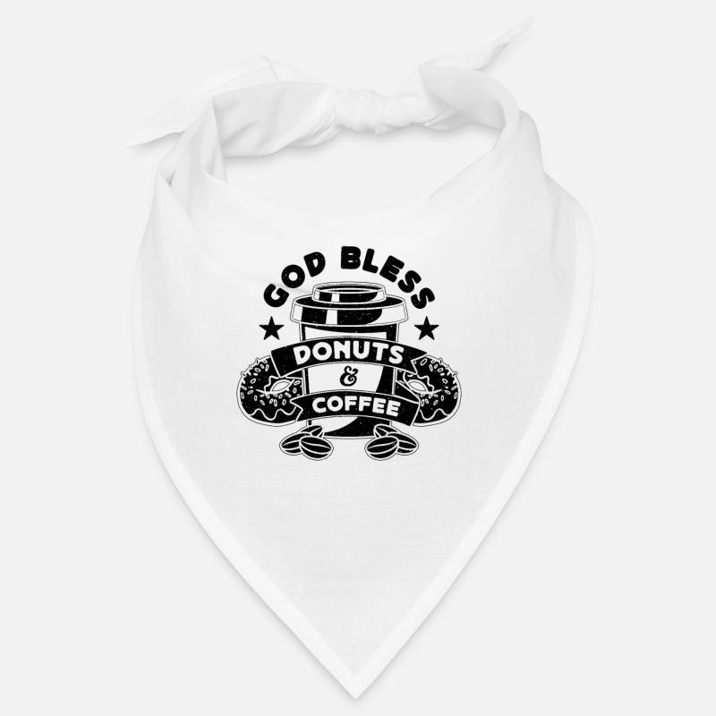 God Bless Donuts & Caffeine Coffee & Donuts Lover Bandana