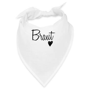 Braut Brautjungfer - Bandana - Weiß - Vorne