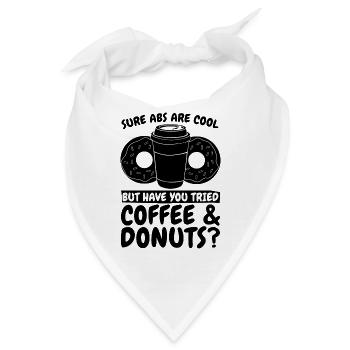 Sure Abs Are Cool Doughnut Coffee & Donuts Lover - Bandana - Weiß - Vorne
