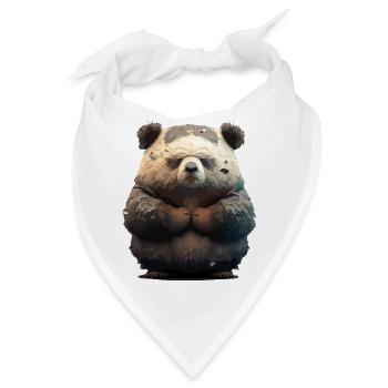 Bako der mürrische Bär - Bandana - Weiß - Vorne