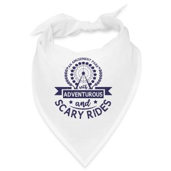 EIN VERGNÜGUNGSPARK MIT ABENTEUERLICHEN UND GRUSELIGEN FAHRGESCHÄFTEN - Bandana - Weiß - Vorne