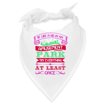 FREIZEITPARK ALLES MINDESTENS EINMAL AUSPROBIEREN - Bandana - Weiß - Vorne
