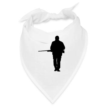 Jäger Jagen Silhouette - Bandana - Weiß - Vorne