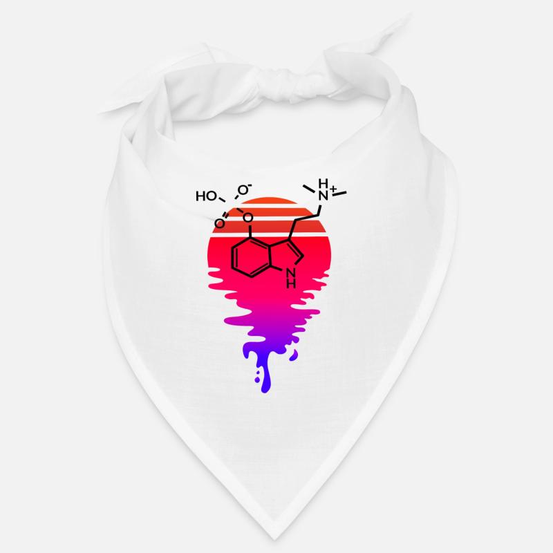 Psilocybin Molecule with Retro Sunset Bandana