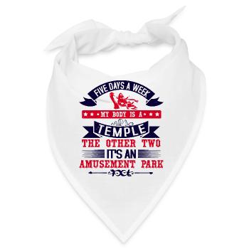 FÜNF TAGE DIE WOCHE TEMPEL DIE ANDEREN BEIDEN - Bandana - Weiß - Vorne