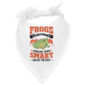 Frosch Geschenk Laubfrosch - Bandana - Weiß - Vorne