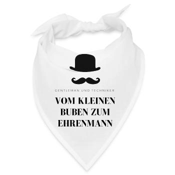 Vom kleinen Buben zum Gentleman - Bandana - Weiß - Vorne