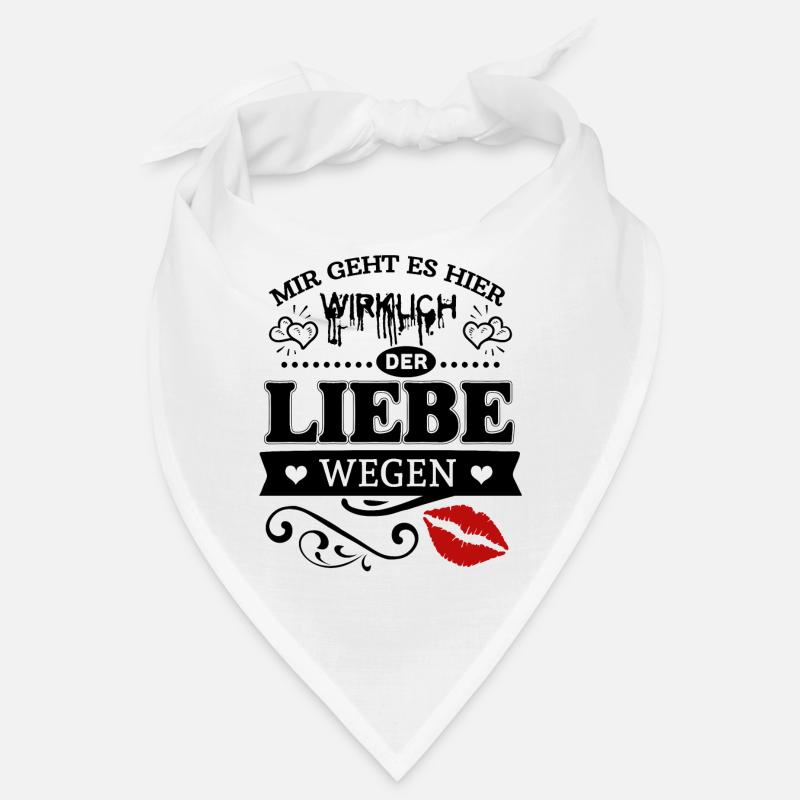 Der Liebe wegen - Bandana - Weiß