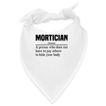 Leichenbestattungsdirektor Bestatter - Bandana - Weiß - Vorne