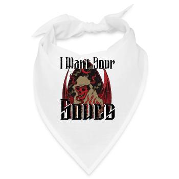 Satan Beelzebub Teufel Gothic Pentagram Mystisch - Bandana - Weiß - Vorne