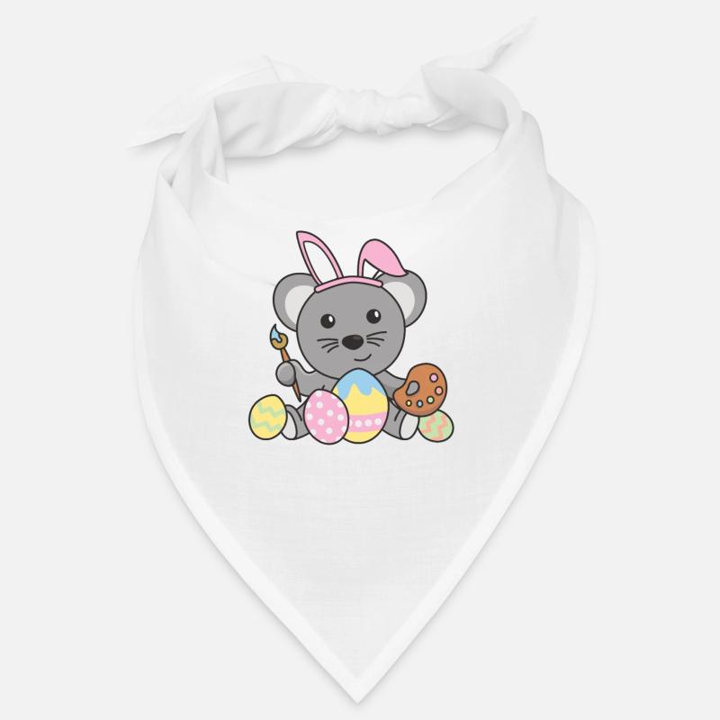 Happy Easter Cute Mouse Easter with Easter Eggs Bandana