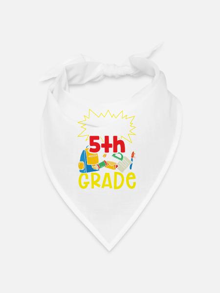 Hallo 5. Klasse Fünftklässler 5 Klasse Fünfte - Bandana - Weiß