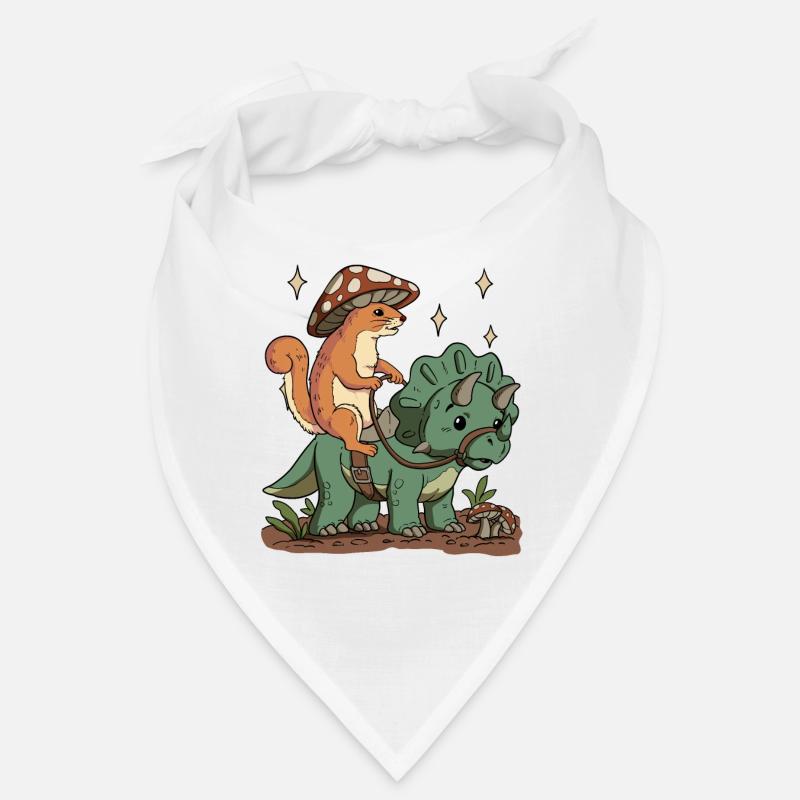 Cottagecore Eichhörnchen - Bandana - Weiß